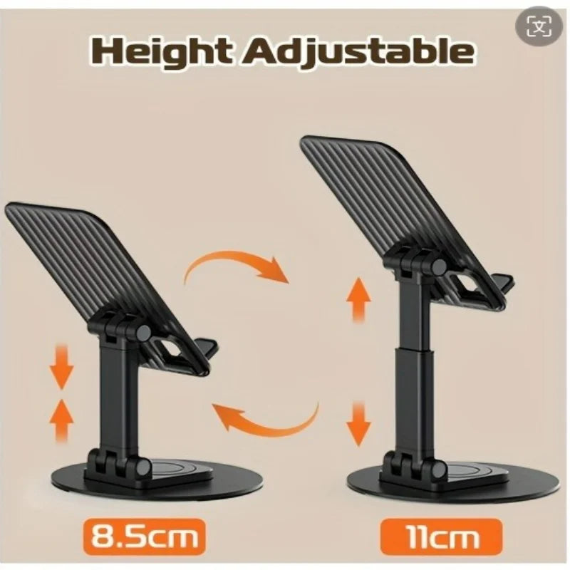Tablet Mobile Phone Stand 360° Rotating Foldable For iPad Pad Desk Holder Bracket Cellphone Huawei Xiaomi Universal Metal Base