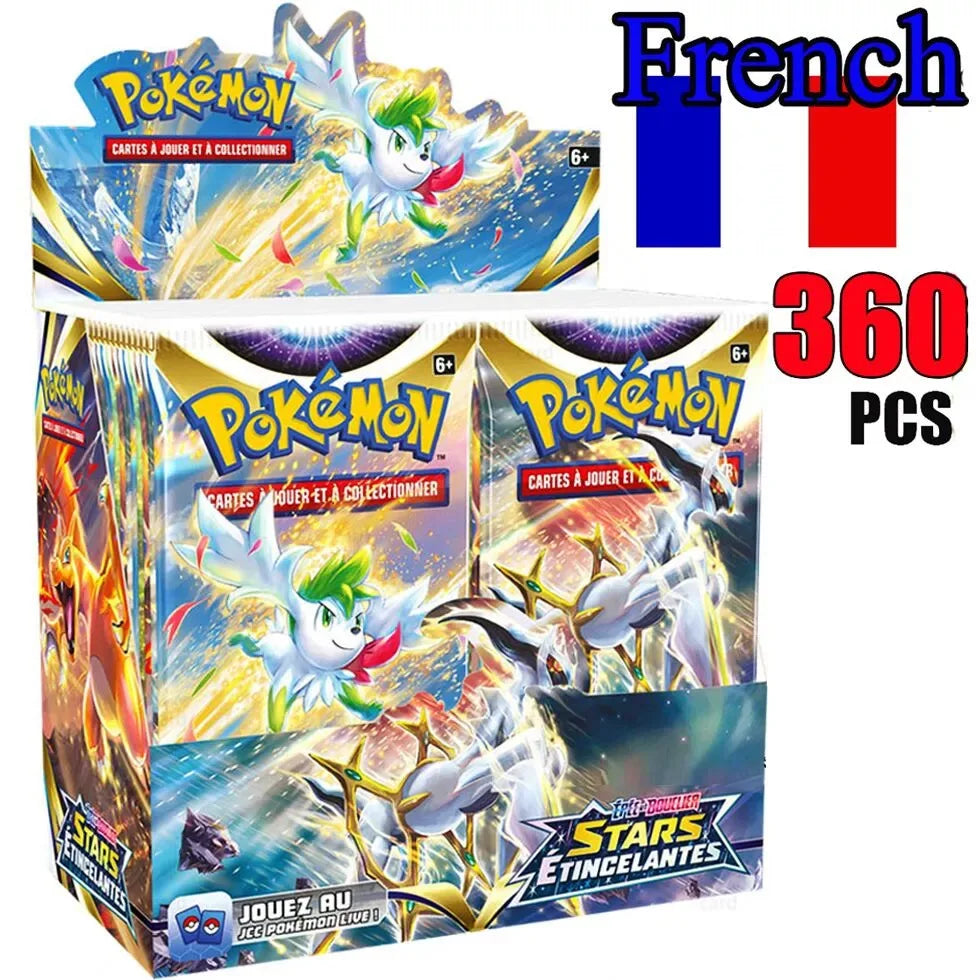 360pcs/box French Series Booster Card Pack Pokemon Board Game Battle Cartoon Anime Collection Cards Toy Gift