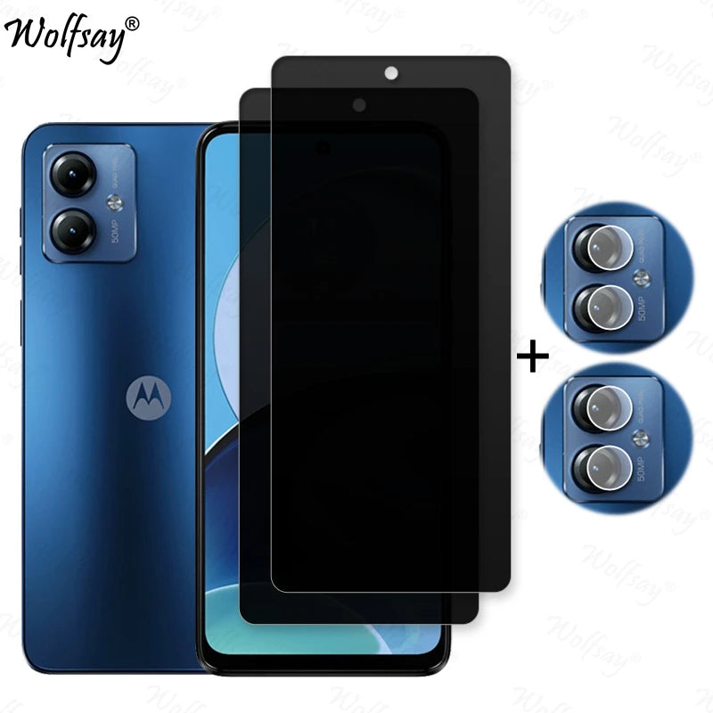 Privacy Screen Protector For Motorola Moto G14 Anti-Spy Tempered Glass For Moto G14 G04 G04S G24 Camera Glass For Moto G14 Glass