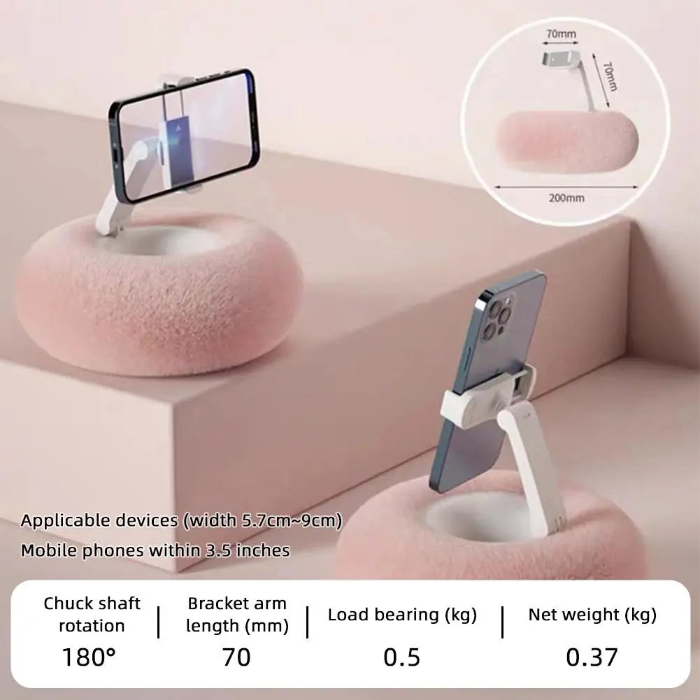 Mobile Phone Pillow Holder Bed Sofa Lap Adjustable Soft Pillow Stand For IPhone Oppo Vivo 4.7"-7.0"