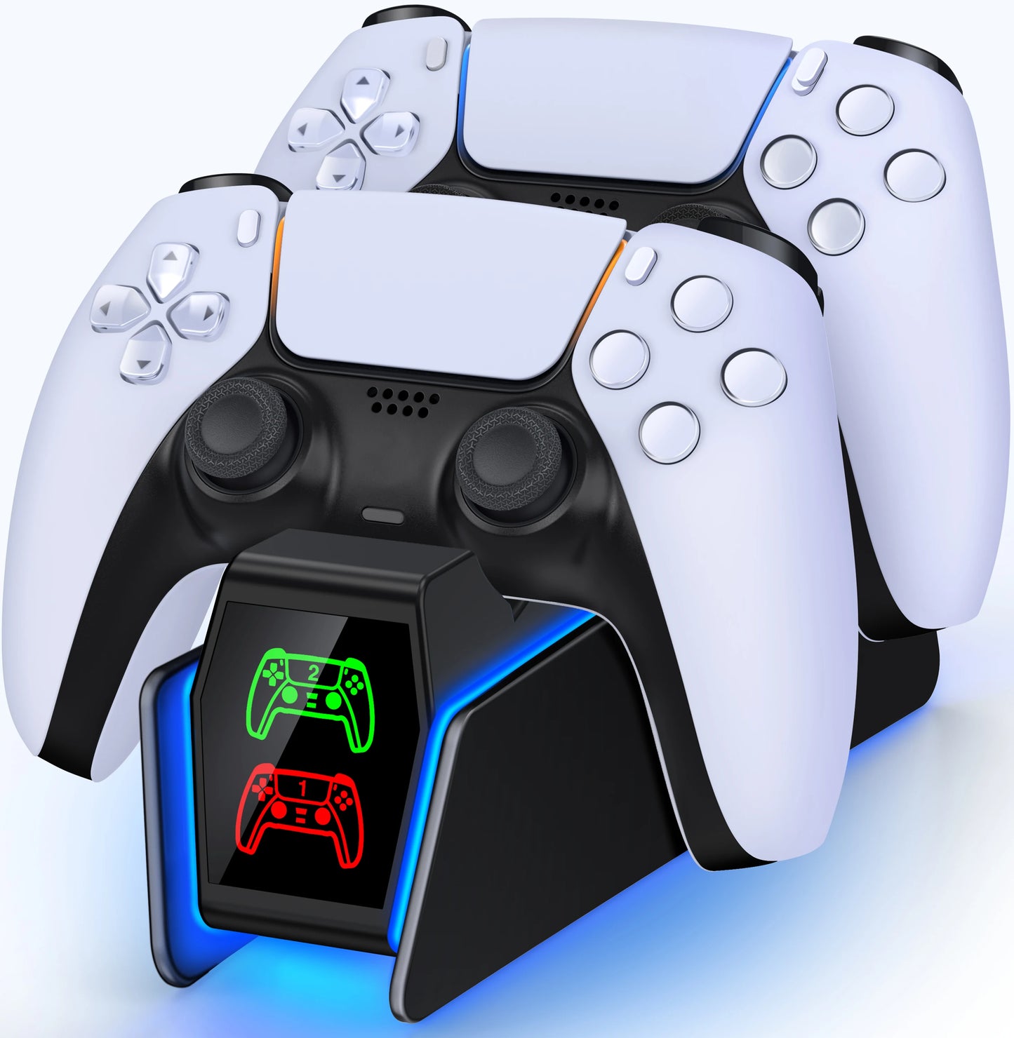 PS5 Controller Charger with RGB Light Dual Stand Charger Dock PS5 Controller Charging Station Accessories for PlayStation 5