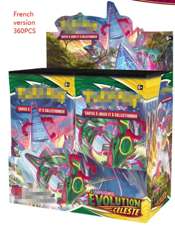 360pcs/box French Series Booster Card Pack Pokemon Board Game Battle Cartoon Anime Collection Cards Toy Gift