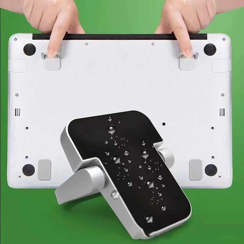 Lot de 2 mini supports pour ordinateur portable en métal pliable et invisible pour MacBook