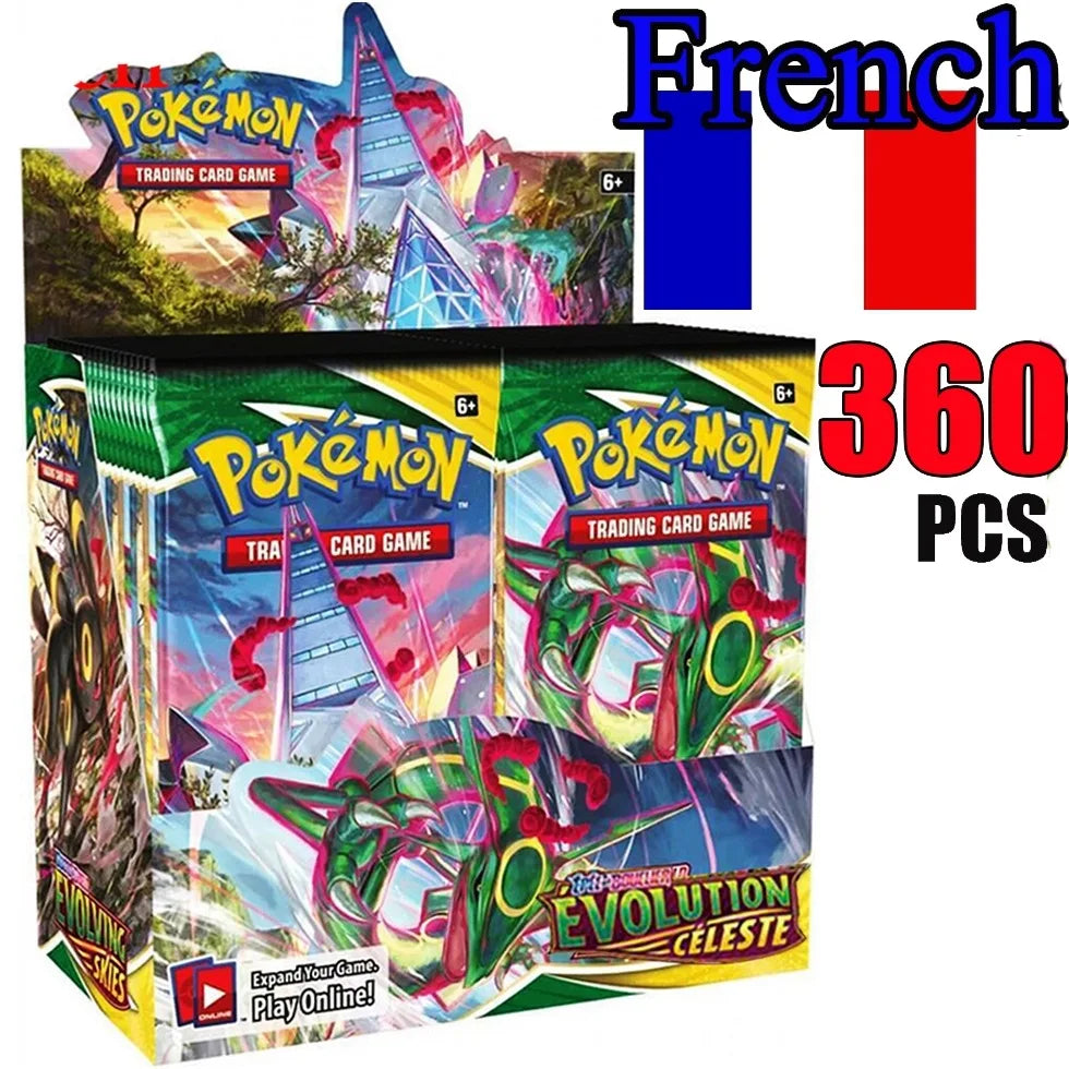 360pcs/box French Series Booster Card Pack Pokemon Board Game Battle Cartoon Anime Collection Cards Toy Gift