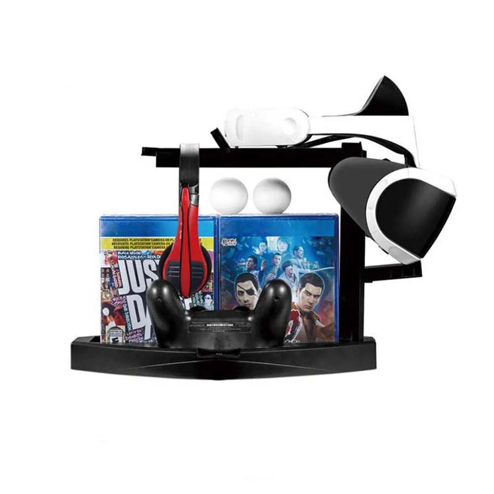 For PS4 Move Controller Charging Station Charger Dock Storage Bracket For PSVR CUH-ZVR2 2th Display Discs Stand