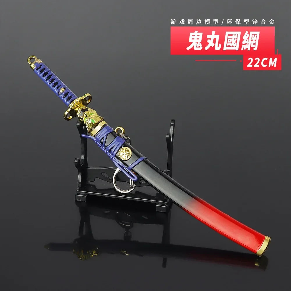 22CM Valorant Game Peripherals Onimaru Kunitsuna Katana Model Alloy Long Sword Crafts Model Ornaments Personal Collection Toys