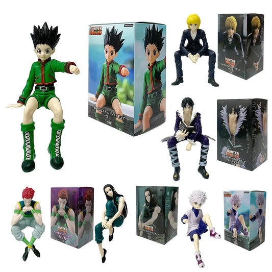 Figurine d'anime Hunter×Hunter 14 cm Figurine d'action de la troupe fantôme Hisoka Noodle Stopper Décoration de chambre Noodle Stopper PVC Modèle Jouets