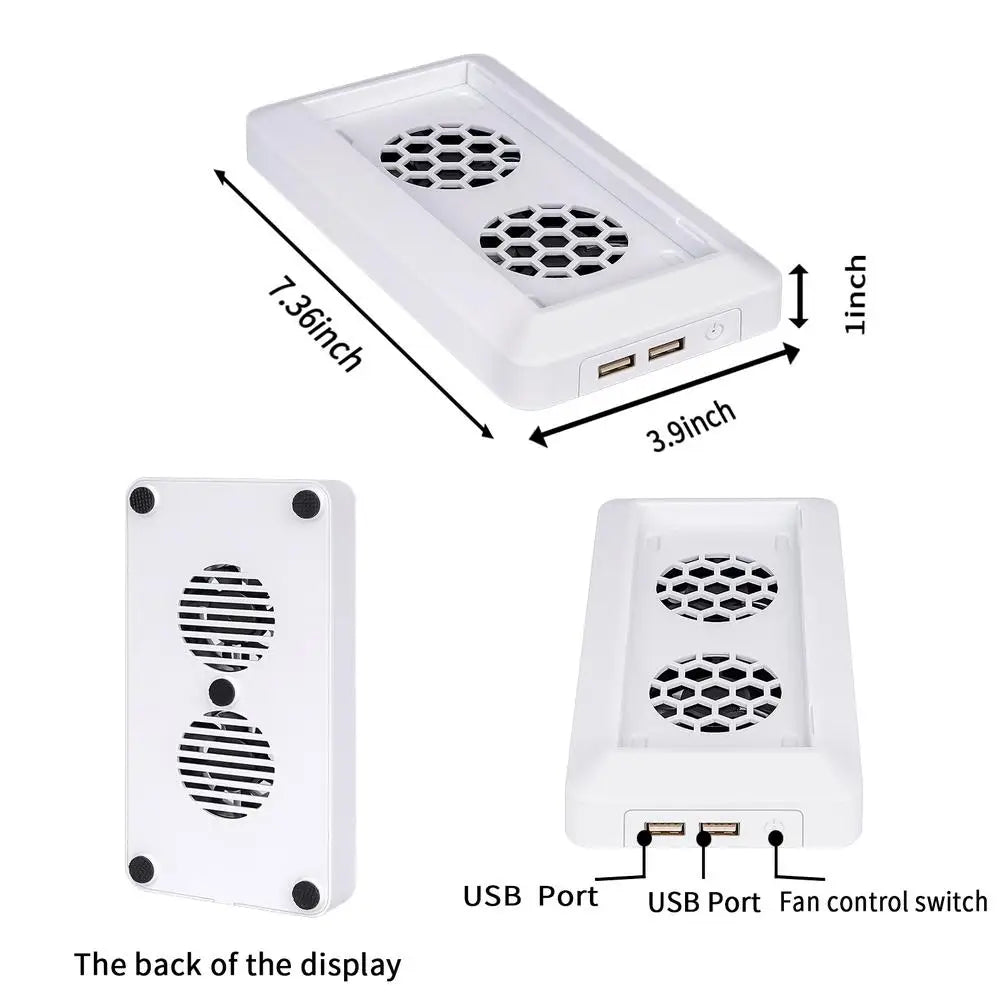 Vertical Stand With 2 Cooling Fans Dual Usb Ports 3 Level Cooler Compatible For Xbox Series S Game Console