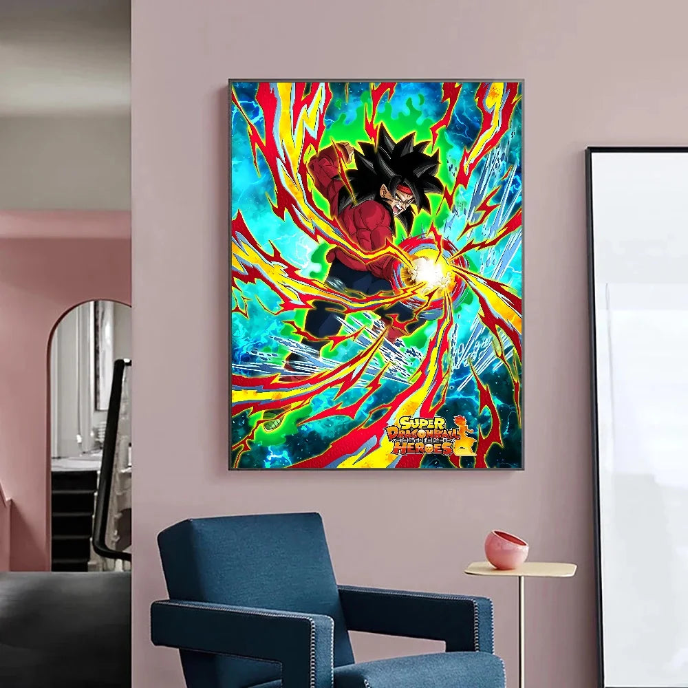 Dragon Ball Frieza Vegeta IV Animation Poster Hanging Painting Big Boy Bedroom Mural Gaming Room Living Room Decoration Painting