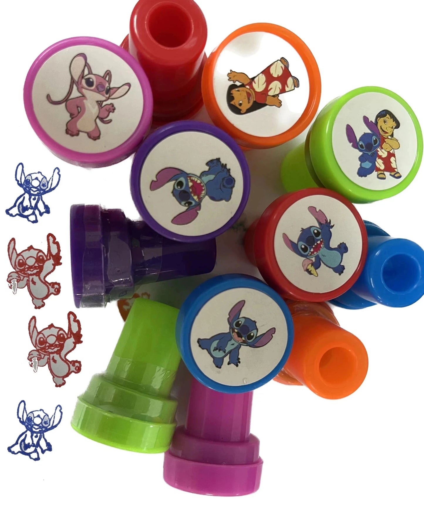 Lilo Stitch Party Gift Supplies Slapping Bracelets Reusable Drinking Straws Stamp face Stickers Bags Ring Kids Birthday Party