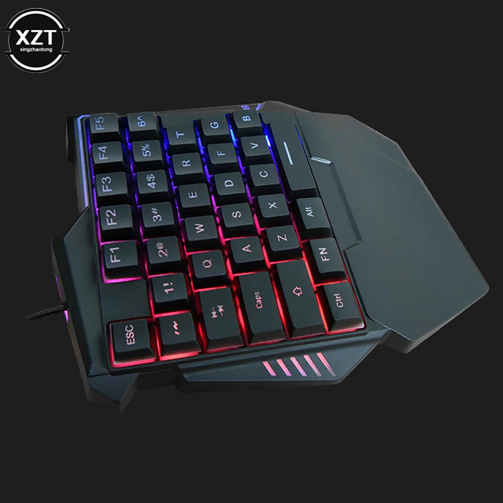 G7 Gaming Keyboard Single Hand Mini Usb Ultra-slim Wired 35keys One Handedly Backlight Keyboard for Laptop Desktop PC Smartphone