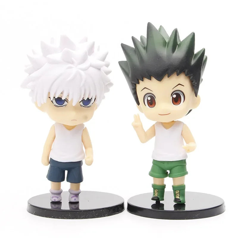 Anime Hunter x Hunter Gon Freecss Killua Zoldyck Action Figures PVC Collectible Model Figures Toys Decoration Dolls 11cm