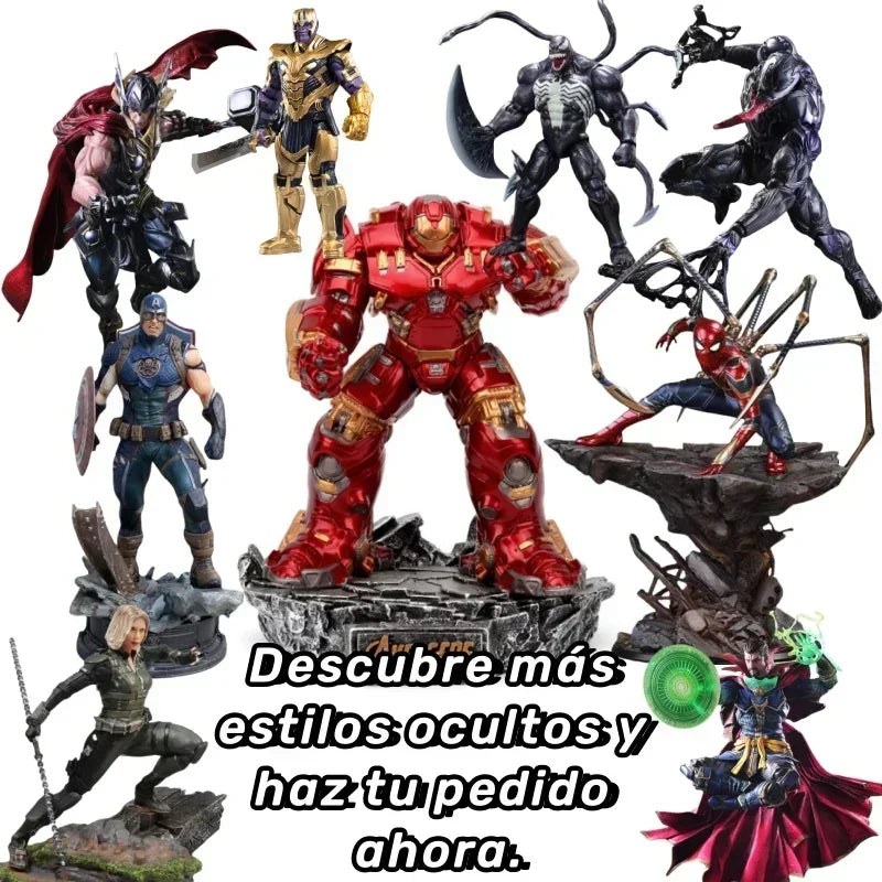 Figurine d'action Marvel Boîte aveugle Boîte porte-bonheur du film Marvel Spiderman Iron Man Les Avengers Grande figurine de jouet modèle de figurine