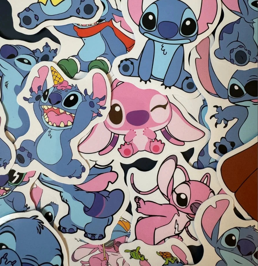 Lilo Stitch Party Gift Supplies Slapping Bracelets Reusable Drinking Straws Stamp face Stickers Bags Ring Kids Birthday Party
