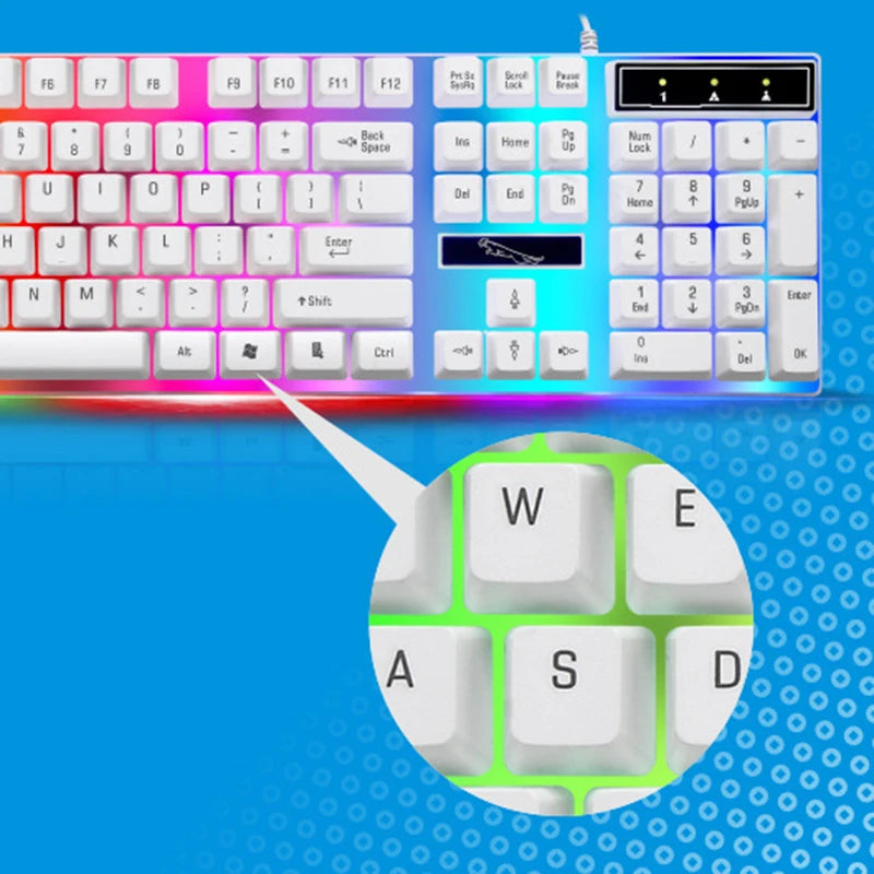 NEW G21 Wired Luminous Keyboard and Mouse Set Home Table Computer Backlight USB wired Mouse Keyboards 2024