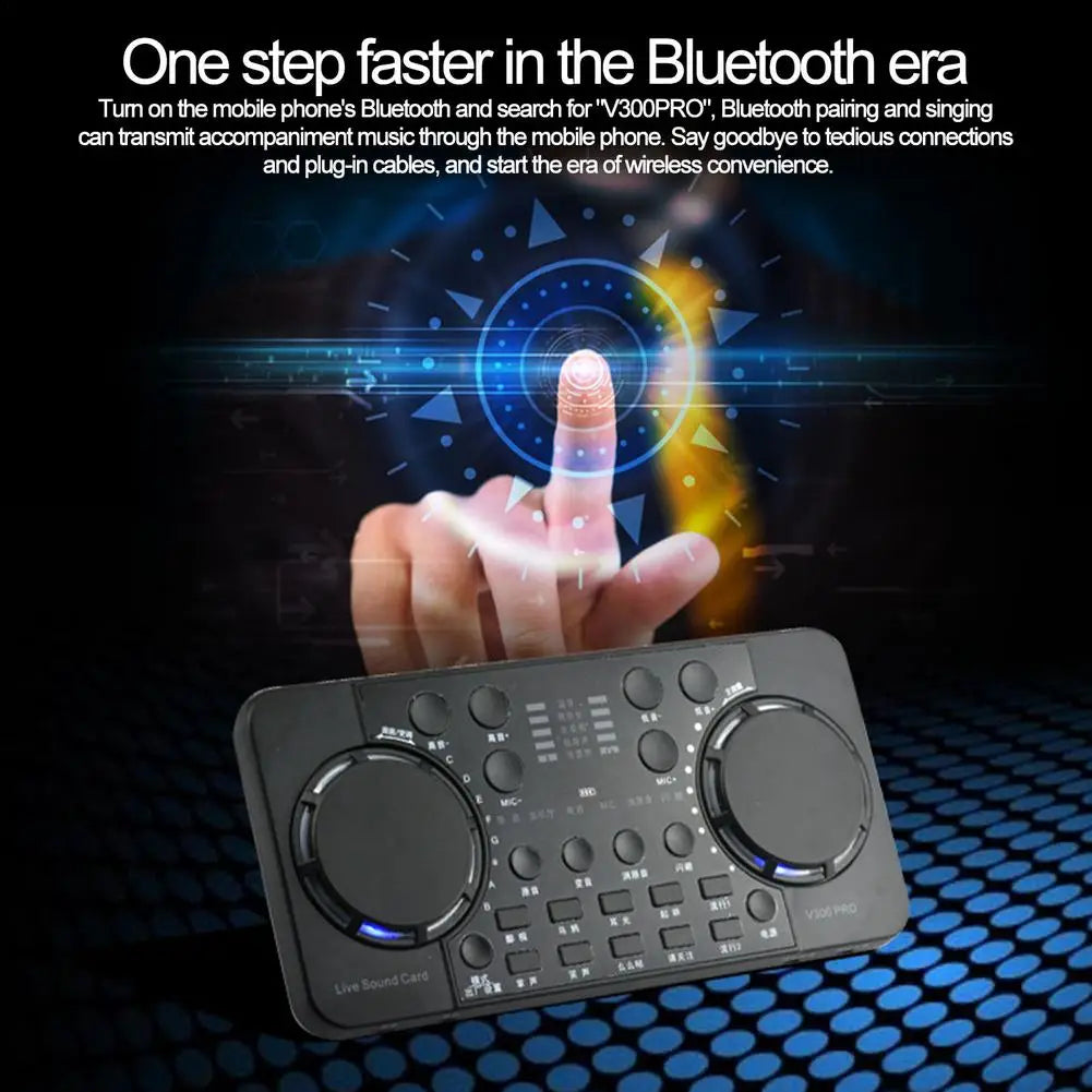 V300 Pro Live Streaming Sound Card 10 Sound Effects 4.0 Audio Interface Mixer For DJ Music Studio Recording Karaoke