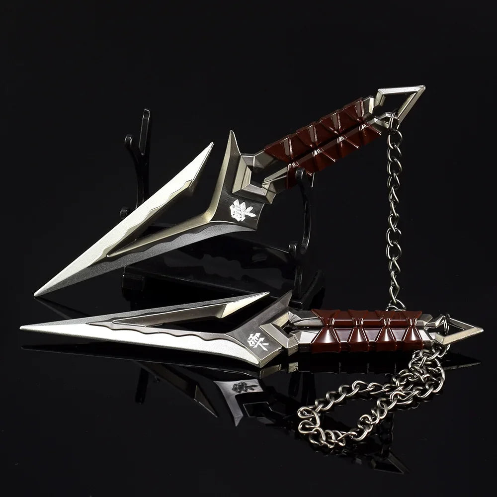 Valorant Kuronami No Yaiba Pairing Weapon Model All Metal Knife Toy Sword Game Peripherals Bali Song Karambit Toy Ornament