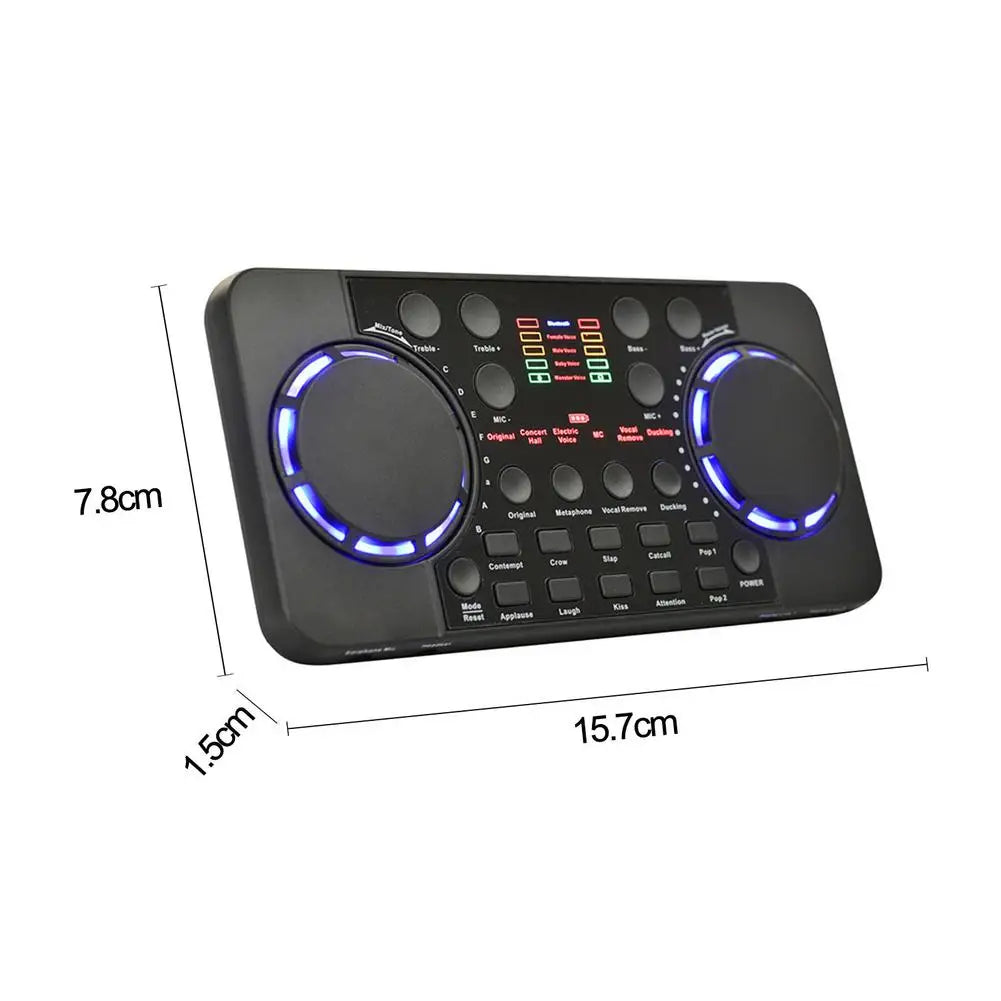 Carte son de diffusion en direct V300 Pro 10 effets sonores Interface audio 4.0 Mixeur pour DJ Studio de musique Enregistrement Karaoké