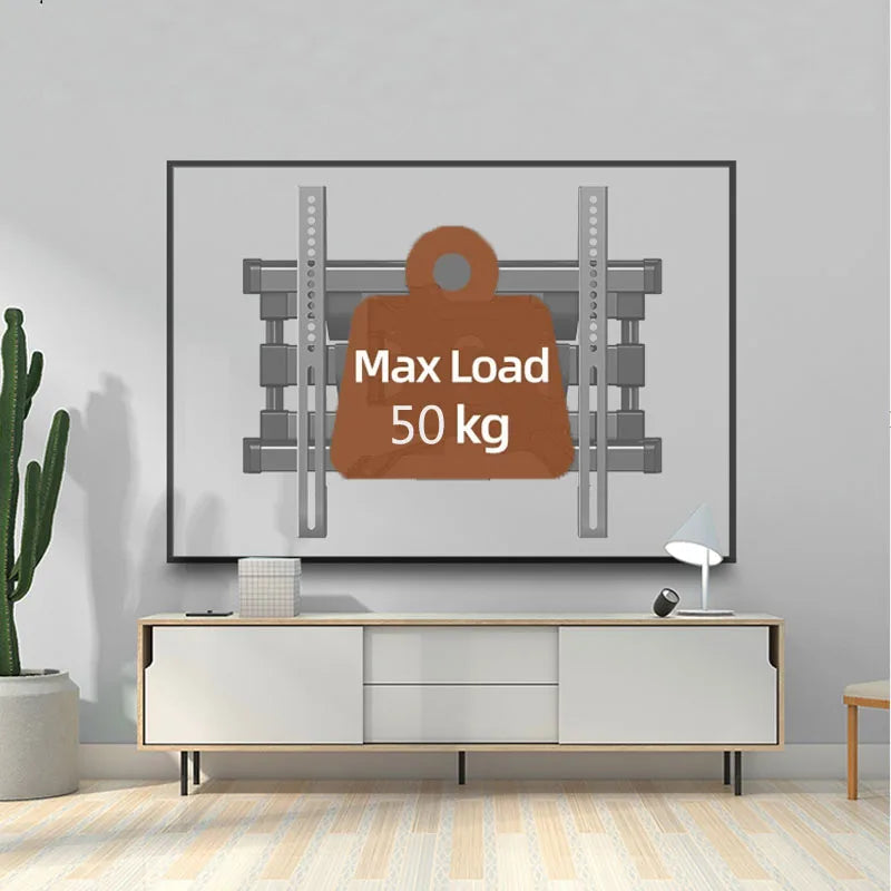 Wall Mount Full Motion for Most 32-70 inch TVs, Swivel TV Bracket with Dual Articulating Arms Tilt Rotation Max VESA 400x400mm