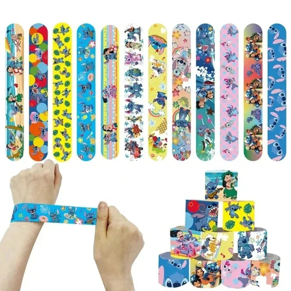Lilo Stitch Party Gift Supplies Slapping Bracelets Reusable Drinking Straws Stamp face Stickers Bags Ring Kids Birthday Party