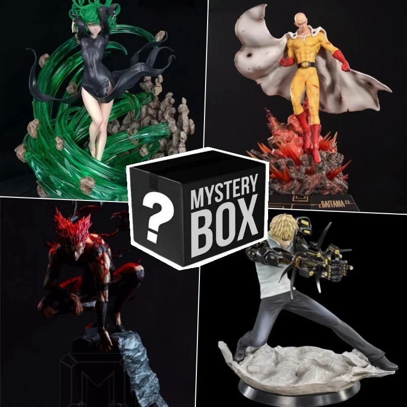 10-30cm One Punch Man Anime Figure Mystery Box Surprise Mystery Box Saitama Genos Terrible Tornado Garou Lucky Box Birthday Gift