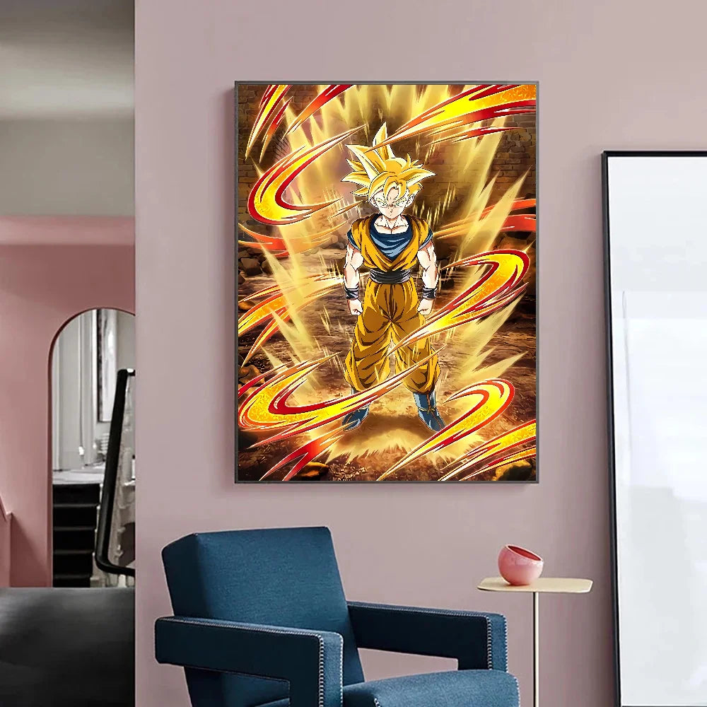 Dragon Ball Frieza Vegeta IV Animation Poster Hanging Painting Big Boy Bedroom Mural Gaming Room Living Room Decoration Painting