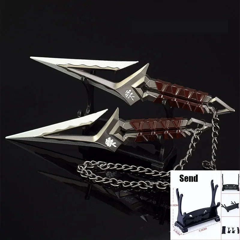 Valorant Kuronami No Yaiba Pairing Weapon Model All Metal Knife Toy Sword Game Peripherals Bali Song Karambit Toy Ornament