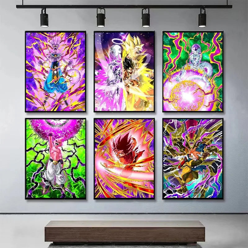 Dragon Ball Frieza Vegeta IV Animation Poster Hanging Painting Big Boy Bedroom Mural Gaming Room Living Room Decoration Painting