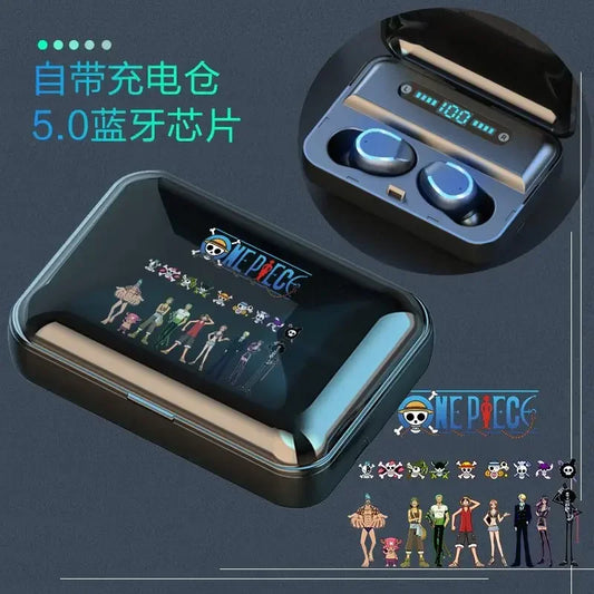 One Piece Series 2D Animation Peripheral Cartoon One Piece Luffy Student Wireless Bluetooth Headset Headset Gift Wholesale