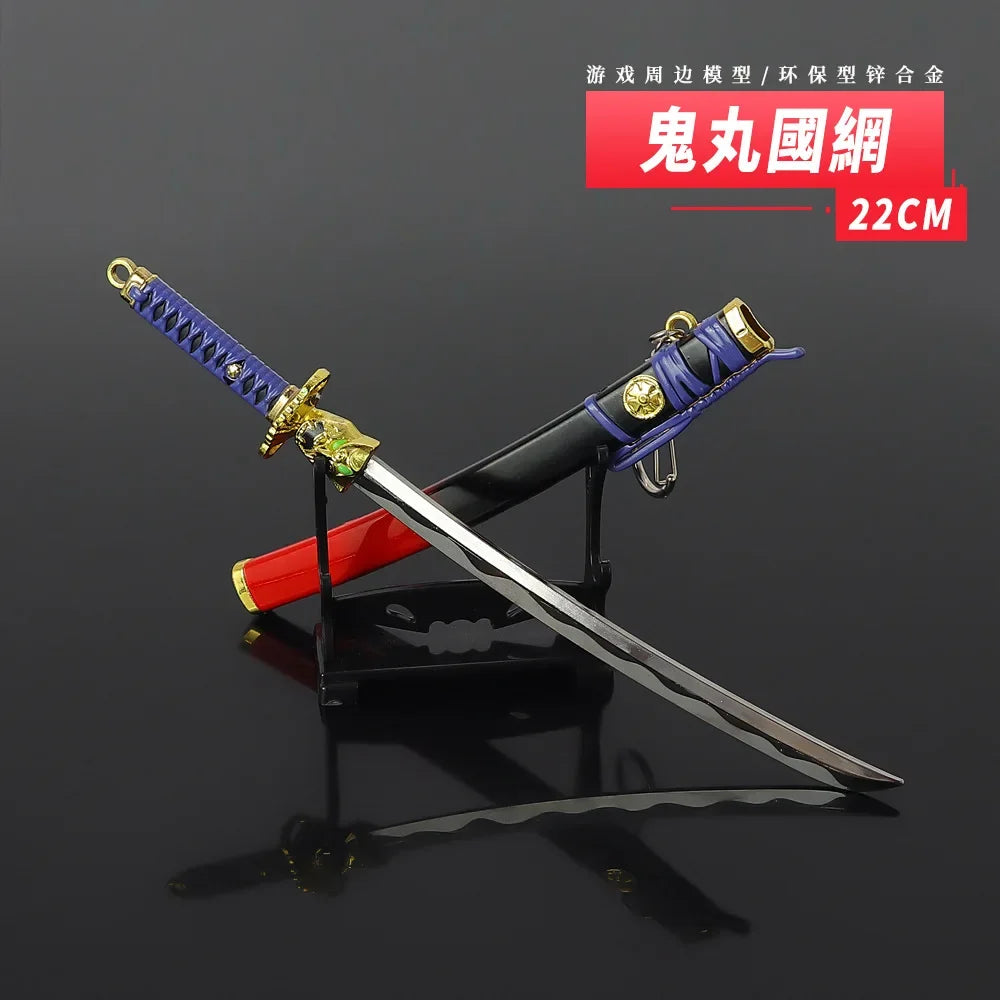 22CM Valorant Game Peripherals Onimaru Kunitsuna Katana Model Alloy Long Sword Crafts Model Ornaments Personal Collection Toys