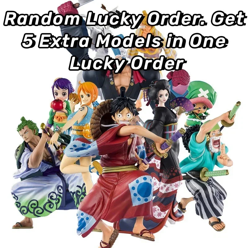 Boîte aveugle de figurines d'anime One Piece de 10 à 30 cm, boîte mystère surprise au prix le plus bas, boîte porte-bonheur Luffy Shanks Zoro Lucky Strike 4 Emperors