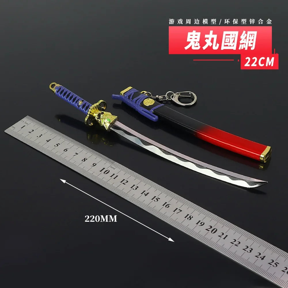 22CM Valorant Game Peripherals Onimaru Kunitsuna Katana Model Alloy Long Sword Crafts Model Ornaments Personal Collection Toys