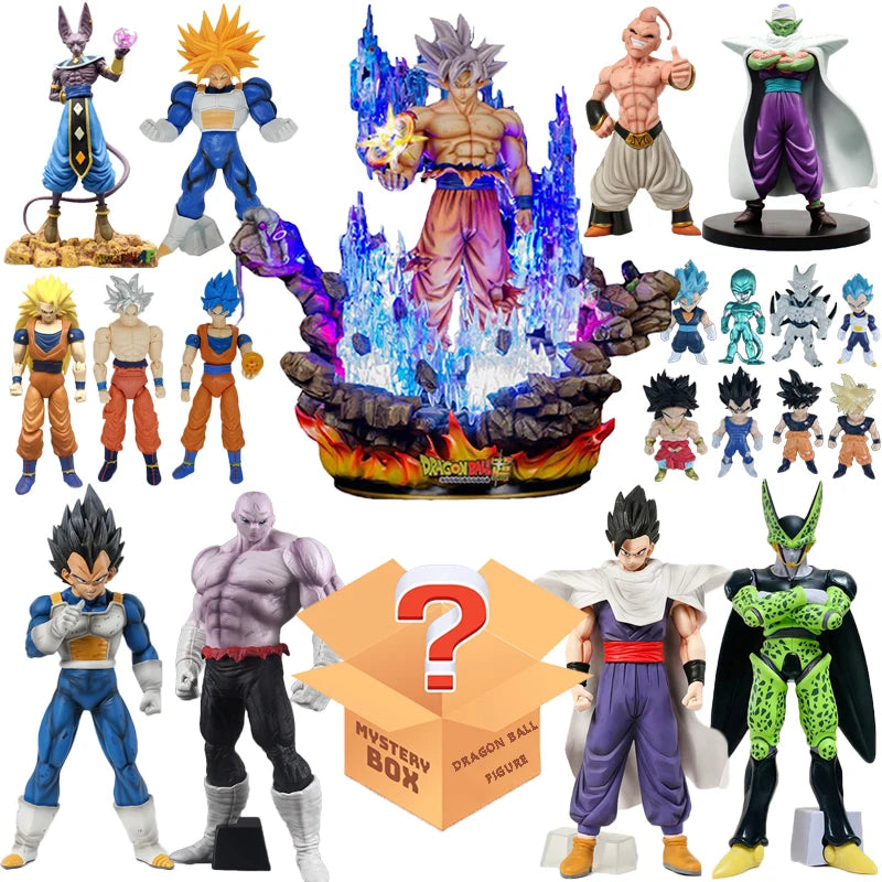 Dragon Ball Super Goku Mystery Box Figure Action Figures  Blind Box Anime Figurine Pvc Lucky Box Collectible Model Toys Gifts