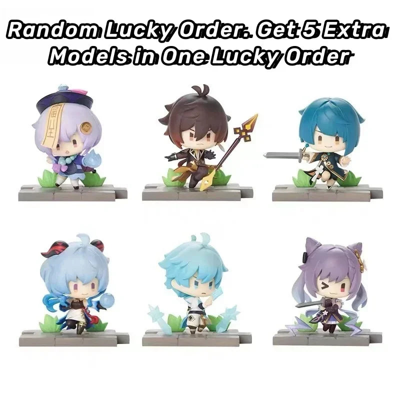 Prix ​​le plus bas Genshin Impact Anime Game Action Figure Blind Box Paimon Aether Luck Box Fait à la main Grande figurine Anime Game Fans Cadeau