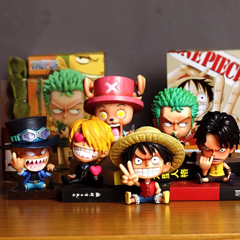 One Piece Figures GK Usopp Ace Robin Chopper Jinbe Luffy Sanji Zoro Nami Hawkeye Doflaming Hancock Sabo PVC Kawaii Toys 11CM