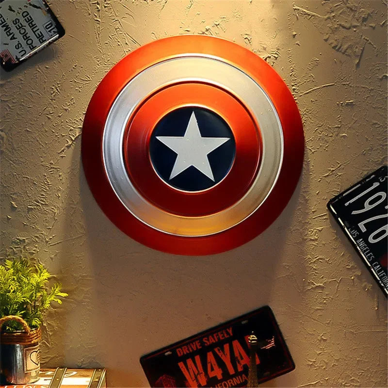 Hot Toys Superhero Captain America Shield 1:1 Full Metal Shield Thanos Avengers Iron Prop Cosplay Weapons Gift Model Ornament