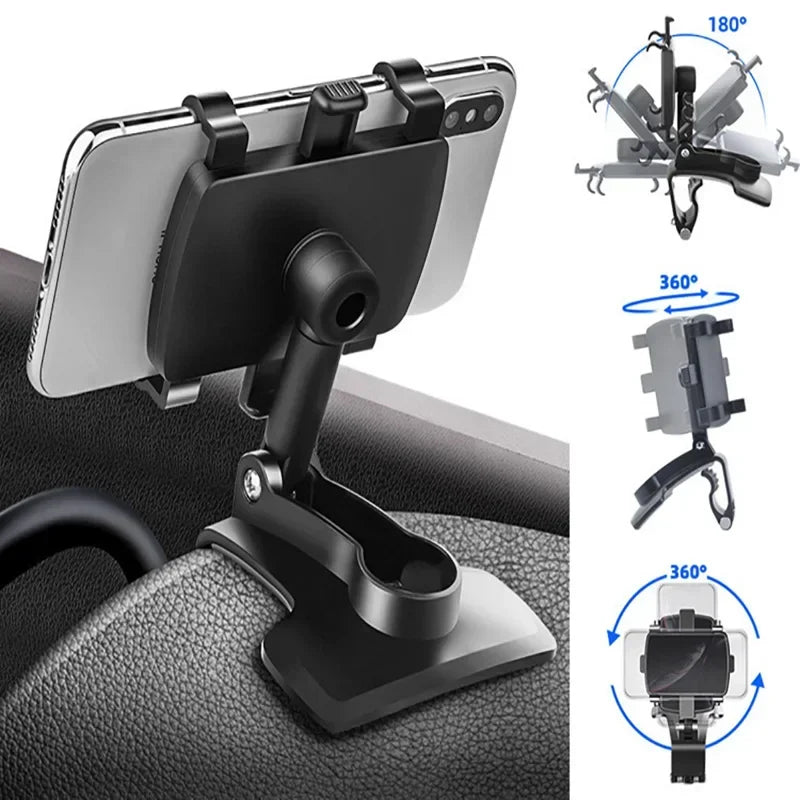 Multifunctional Dashboard Car Phone Holder 360 Degree Mobile Phone Stands Rack GPS Navigation Bracket for IPhone Samsung Xiaomi