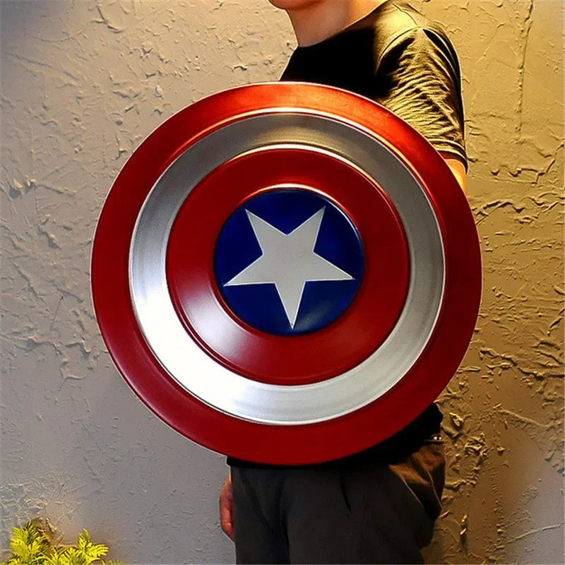 Hot Toys Superhero Captain America Shield 1:1 Full Metal Shield Thanos Avengers Iron Prop Cosplay Weapons Gift Model Ornament