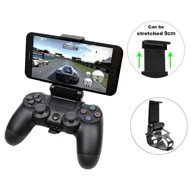 For PS4 Mobile Cell Phone Stand For PS4 Controller Mount Hand Grip For PlayStation 4 Gamepad For Samsung S9 S8 Phone Clip Holder