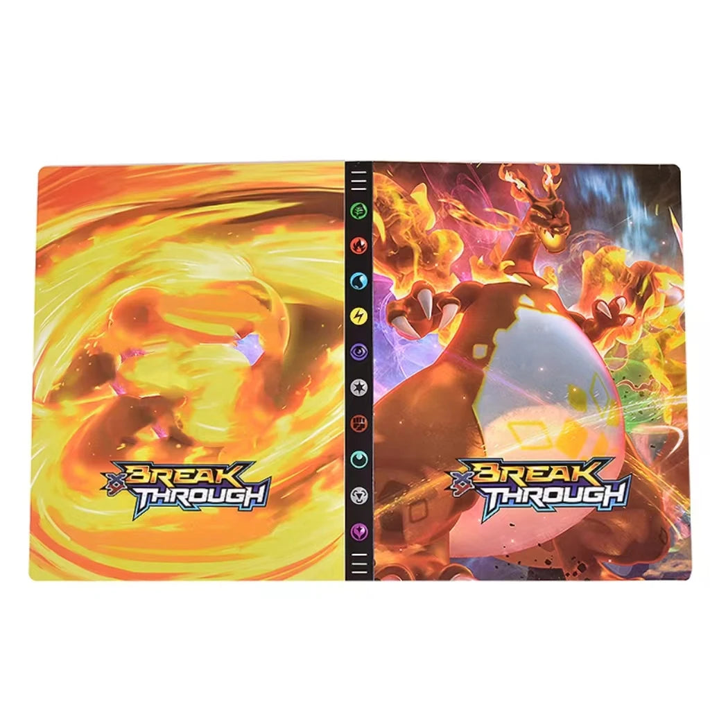 Large Cards Album 9 Pocket 432 Card Book Map Letters Holder Binder Cartoon Squirtle Charizard VMAX GX Collection Folder Mewtwo