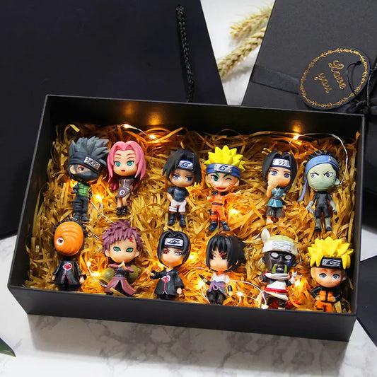 Lot de 6 figurines NARUTO Sasuke Gaara Uchiha Madara 7-8 cm 2 styles de personnalité