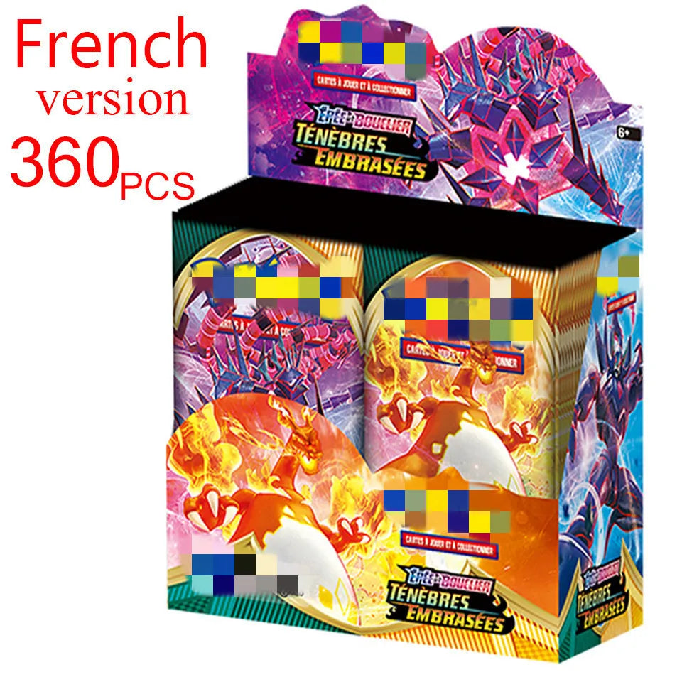 360pcs/box French Series Booster Card Pack Pokemon Board Game Battle Cartoon Anime Collection Cards Toy Gift