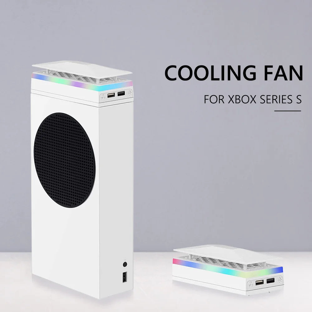 Cooling Fan Base For Xbox Series S Console Vertical Radiator Dock Gamepad Charge Stand Game Host Storage Holder Game Accessory