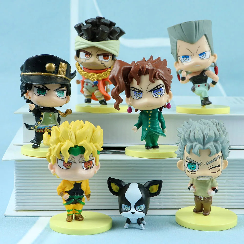 7pcs/set JoJo's Bizarre Adventure  Cute Figure Toys