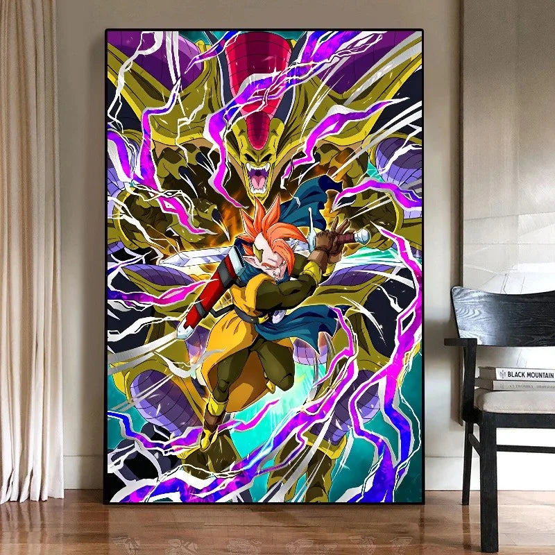 Dragon Ball Frieza Vegeta IV Animation Poster Hanging Painting Big Boy Bedroom Mural Gaming Room Living Room Decoration Painting