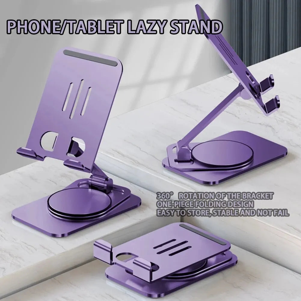 Metal 360 Degree Rotating Mobile Phone Tablet Pc Stand Lazy Portable Foldable Stand Mobile Phone Stand K61 Live Stand Expansion