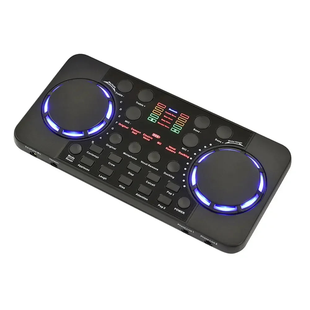 Carte son V300 PRO 10 effets sonores Bluetooth Réduction du bruit ou mixeurs Casque Micro Commande vocale pour téléphone PC