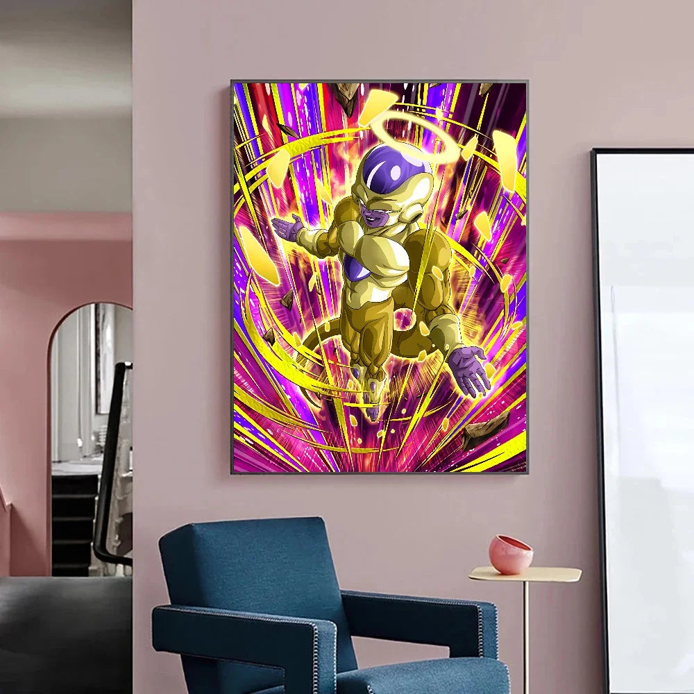 Dragon Ball Frieza Vegeta IV Animation Poster Hanging Painting Big Boy Bedroom Mural Gaming Room Living Room Decoration Painting