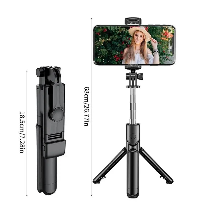 Perche à selfie sans fil avec trépied extensible et télécommande Bluetooth pour iPhone, téléphone portable, diffusion en direct Tiktok