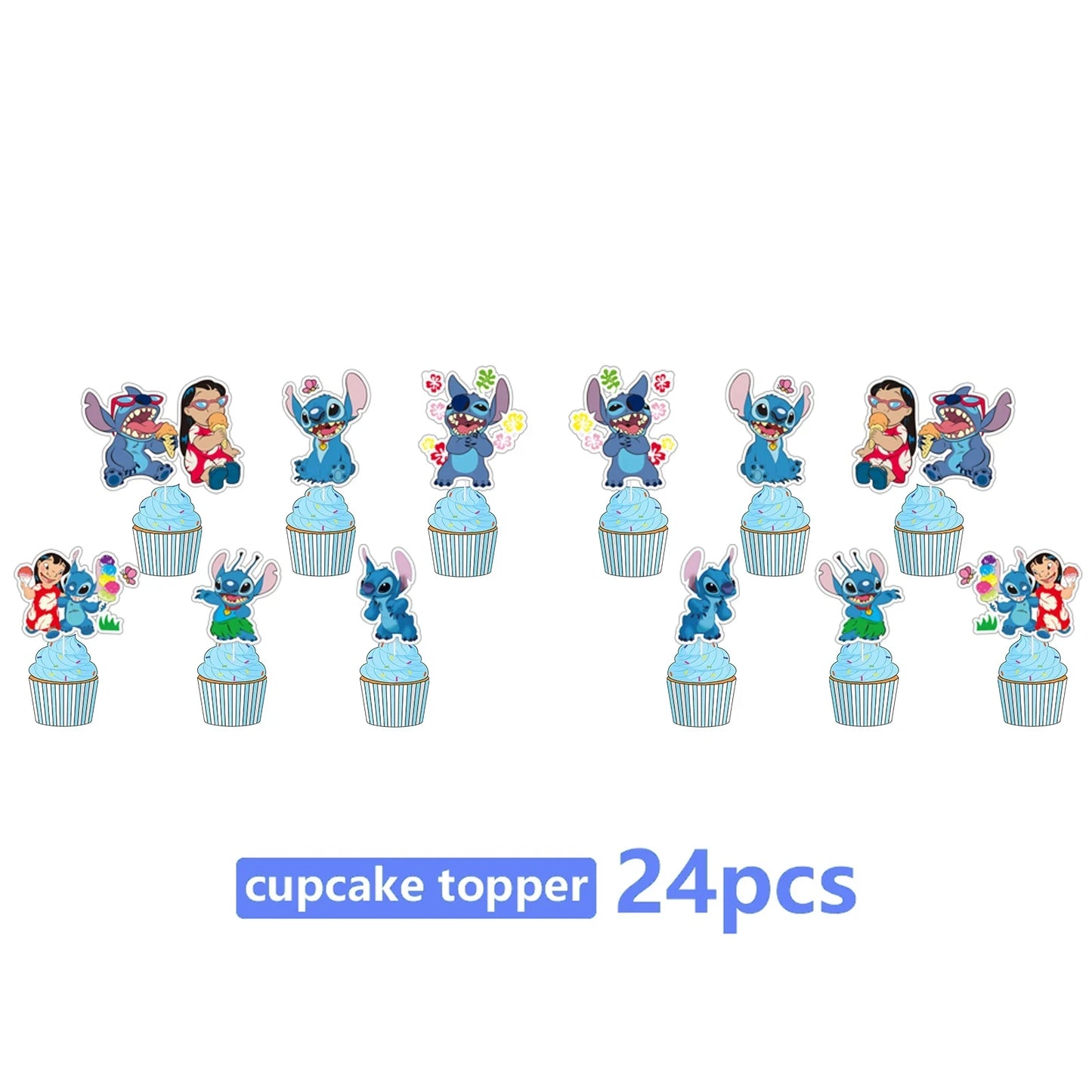 Lilo Stitch Party Gift Supplies Slapping Bracelets Reusable Drinking Straws Stamp face Stickers Bags Ring Kids Birthday Party